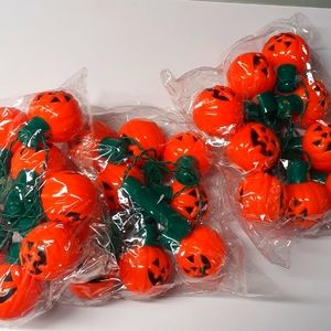 Holloween Pumpkin flazing lights set of 3 necklace